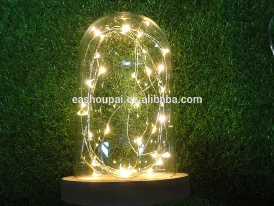 Christmas decoration 20cm glass cooper wire light filament lamp led light