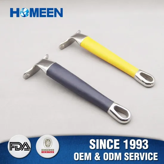 Cookware parts stainless steel cookware handle with silicone covered