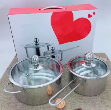Non-magnetic Stainless Steel Cookware Set With Two Pieces