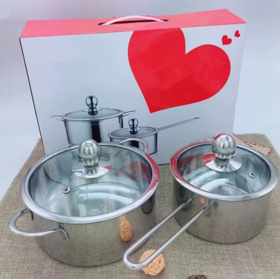 Non-magnetic Stainless Steel Cookware Set With Two Pieces