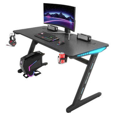 Ergonomic RGB Gaming Table with Cup Holder