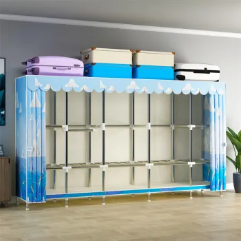 Modern Fabric Wardrobes: Versatile Closet Solutions for Living Rooms, Laundry Areas, and Dining Halls
