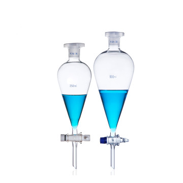 Borosilikatglas verdickter PTFE -Schalttrichter 250/500 ml