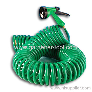 15m Eva Garden Coil Hose With Brass Connector 