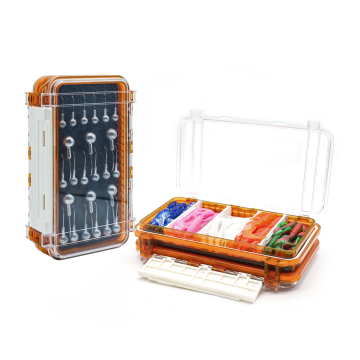 Double-Sided Fishing Gear Box Set: Soft Artificial Plastic Lures with Lead Hooks and Bionic Worm Grub Tails