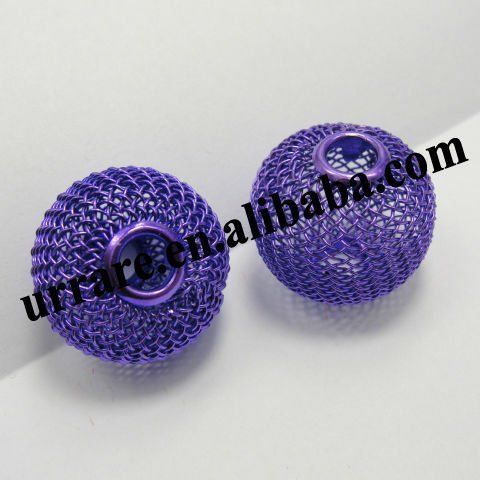 25mm Purple Wire Mesh Ball Beads