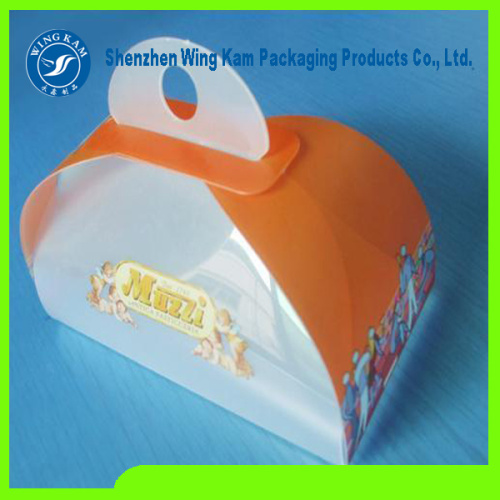 Plastic PET transparent luxury food stand cake boxe package with factory price