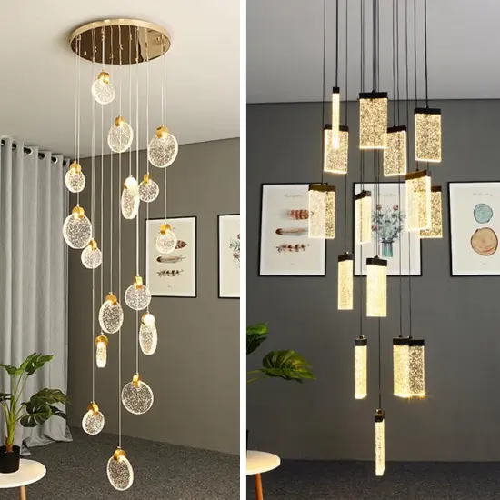 INSHINE Cluster Hanging Brass Pendant Light