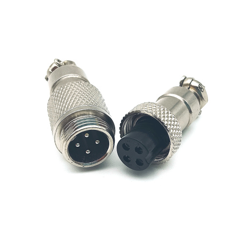 Male Female GX12 Butt-Joint Aviation Cable Plug Connector
