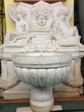 Hot Sale Outdoor Natural Stone Marble Water Fountain Price Statue