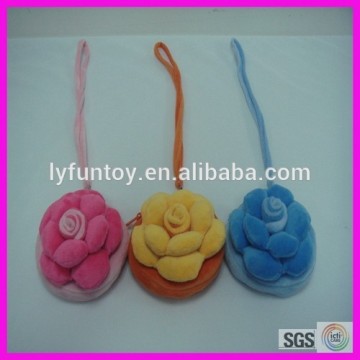 Girl's Cute Plush Bag with flowers