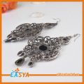 Nouveaux vêtements femme Antique boucles d'oreilles Chandelier argent