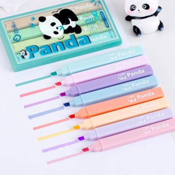 Cartoon Panda Graffiti Highlighter Pen Set - 4 Colors