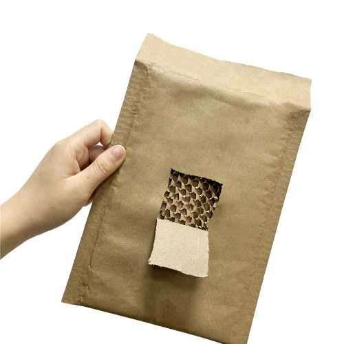 OEM 100% Recyclebare aangepaste maat Dubbele gelaagde honingraat Gevlogen mailer -tas