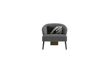 Modern Birch wood Accent Chair in Black Walnut