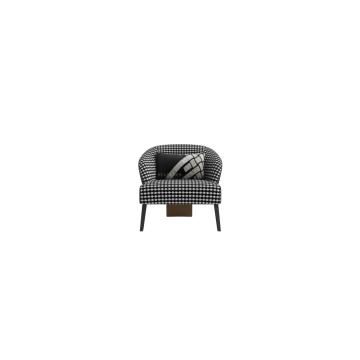 Silla de acento de madera de abedul moderna en nogal negro