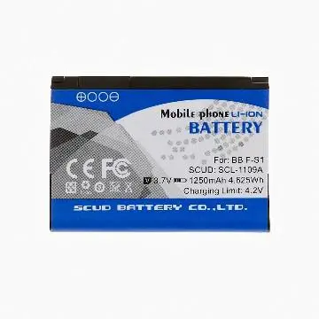 SCUD Cell Phone Battery for Blackberry F-S1 1250mAh