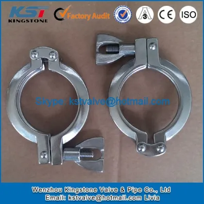 sanitary tri clover clamps double pin ss304 ss316L ss201
