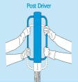 Power Coated Post Driver Pounder Dengan Pegangan