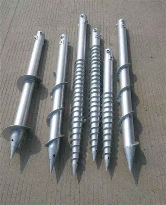 Steel Screw Pile Foundation For Solar Panel Mounting