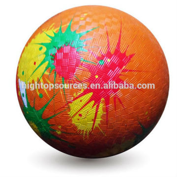 printed kids playing rubber playground ball /16" inflatable rubber playground ball