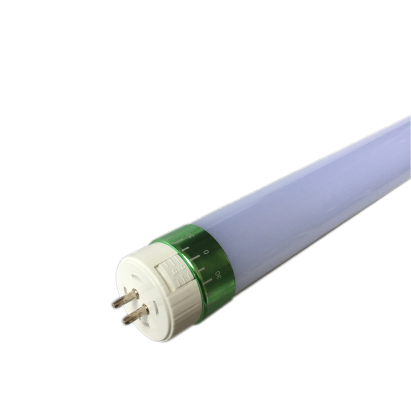 T5 18w 24w Led Tube Light Green Rotating End Cap Milky Cover End View