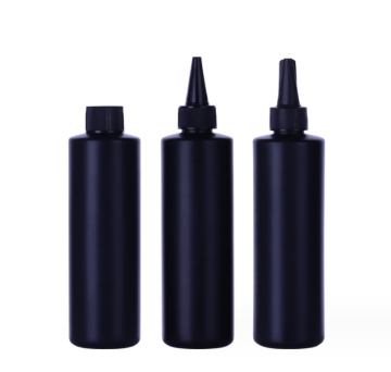 Black Pointed Bottle with Rotating Cap and Squeezing Lightproof Plastic Bottle for Pigment Glue Water