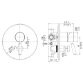 Moderner verborgener Duschmixer mit Diverter