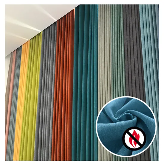 Fire Retardant Blue Gold and White Green Velvet Blackout Curtains for Classrooms and Bedrooms