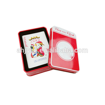 rectangle playing cards tin box for promotional gift