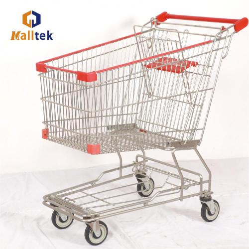 Supermarket customizable plastic part Asian shopping Trolley