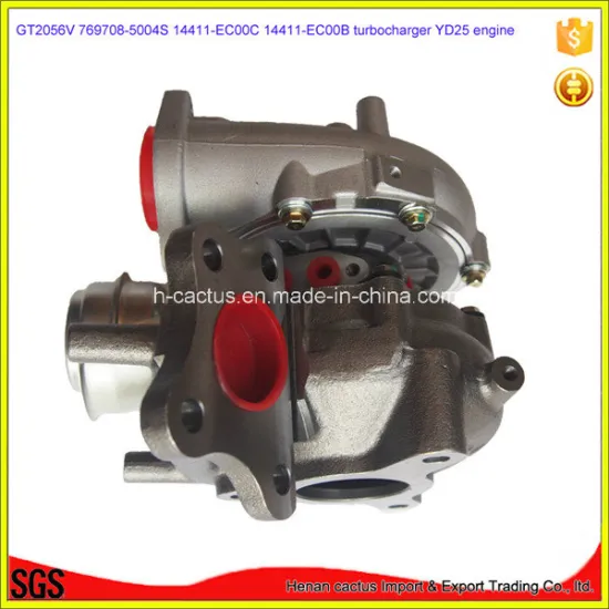 Gt2056V Yd25 Turbocharger 14411-Eb700 767720-5004s 767720-0002 Turbo for Nissan D40