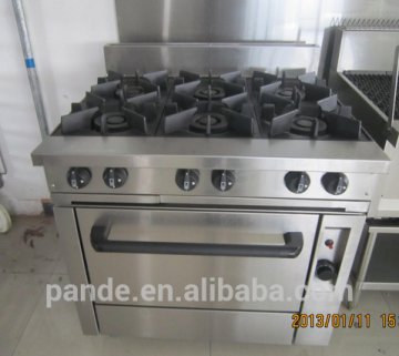 Commercial stainless steel gas kitchen stoves for restaurant