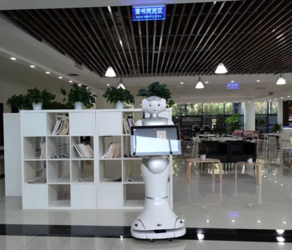 Intelligent humanoid welcome robot reception service robot
