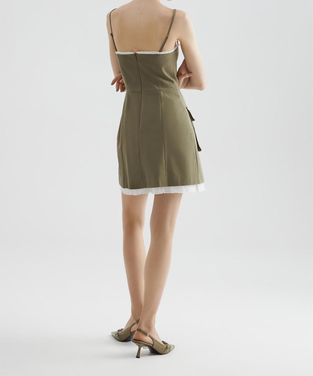Fashionable Waist Strap Short Skirt