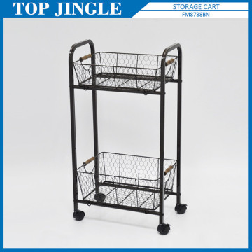 Two tier Kitchen Trolley Hand Cart