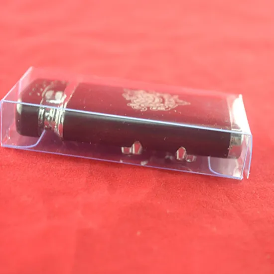 PVC transparent clear soft crease folding box package container for lighter