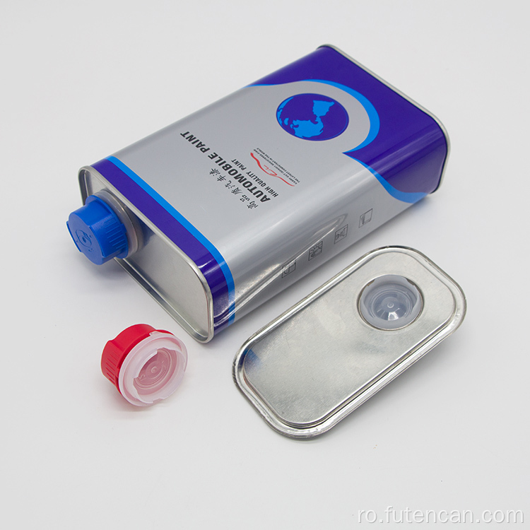 Cutie de conserve dreptunghiulară goală de ulei de motor de 1 l