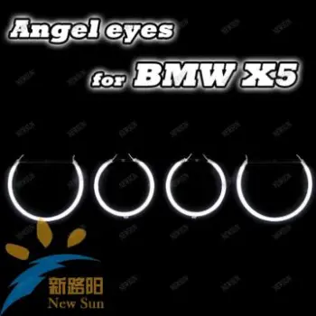 7000Ultra White CCFL Angel Eyes Halo Rings for BMW X5/Car Light kit