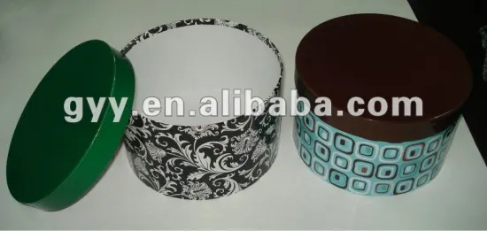 Storage round paper box with customized design