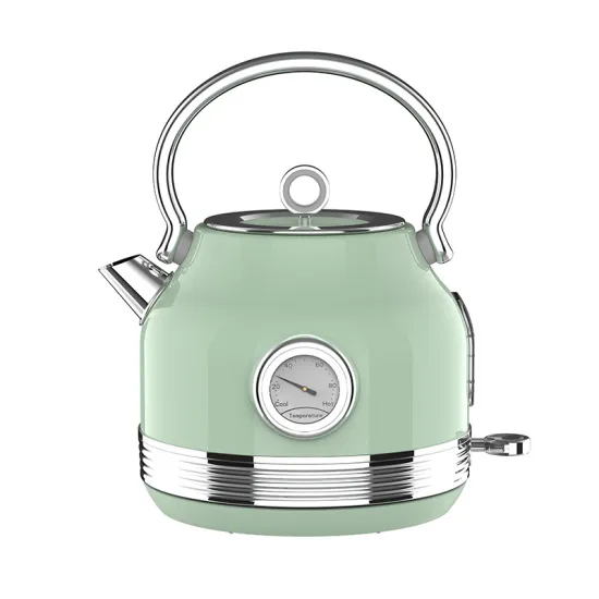 Vintage-Style Retro Design Stainless Steel Electric Kettle with Thermometer and Boil-Dry Protection
