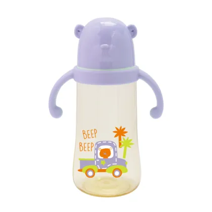 Cartoon Bear PA baby bottle with handle