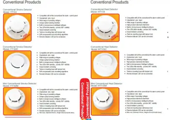 Fire Alarm Smoke Detector 2-wire 24V Conventional Smoke Fire