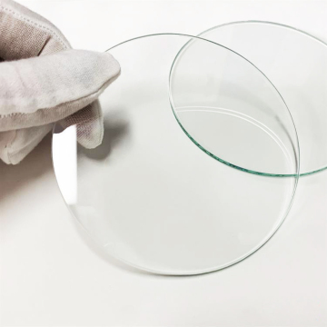 High Light Transmittance Tempered Flat Clear Round Glass 0.3mm-25mm