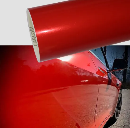 metallic gloss red vinyl wrap