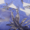 Jacquard a rete floreale viola blu