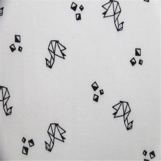 Paper Crane Printed With Rayon Plain Fabric