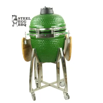 SEB KAMADO Grill 18 Inches Japanese Kamado Grills with Table Hibachi Charcoal Barbecue Ceramic BBQ