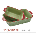 Gạch vuông dính nướng món thủ công đồ gốm Ovenware