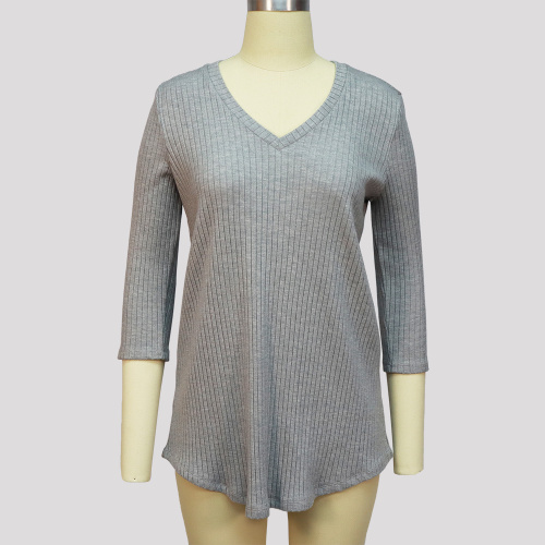 ladies casual t shirt knitted sweaters for women Supplier